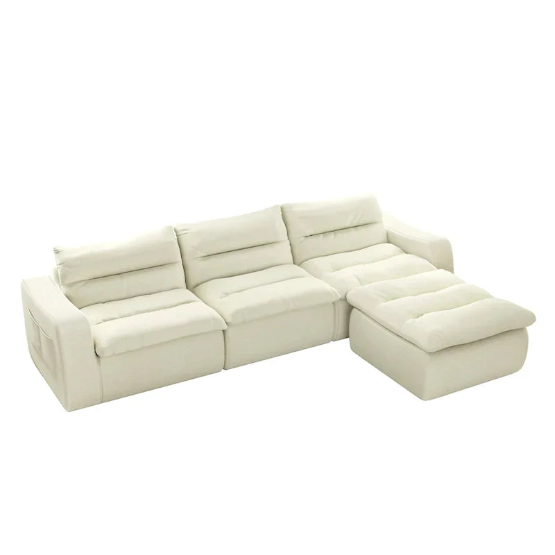 116.26 Modular Foam L-Shaped Sofa - Versatile Free Combination, No Assembly Required & Ergonomic Support (Available in 4 or 6-Seater) - image 21