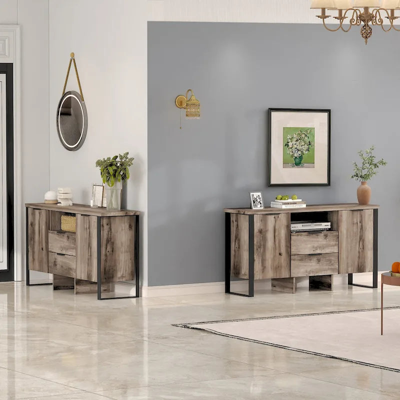 2-Door, 2-Drawer Storage Cabinet and TV Stand - image 24