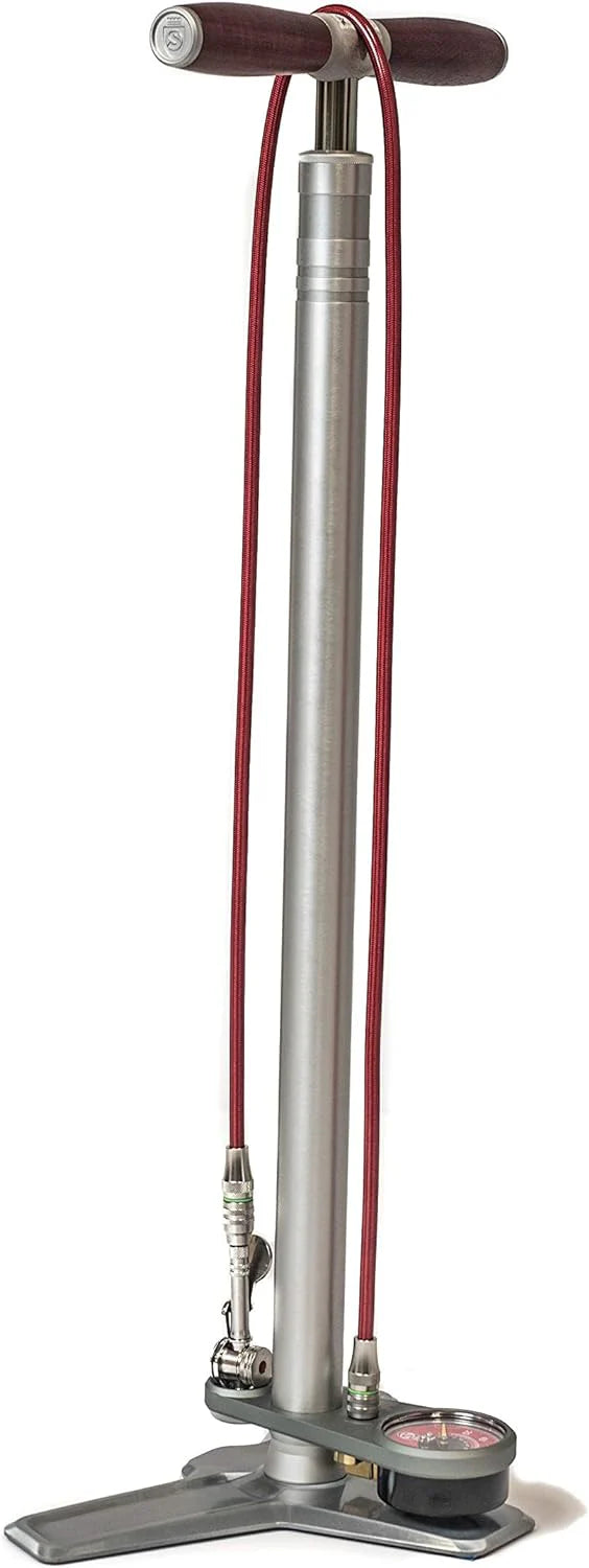 Ultimate Floor Pump / Hiro Edition Chuck / 160psi Gauge / Braided Steel Hose / Rosewood Handle - image 1