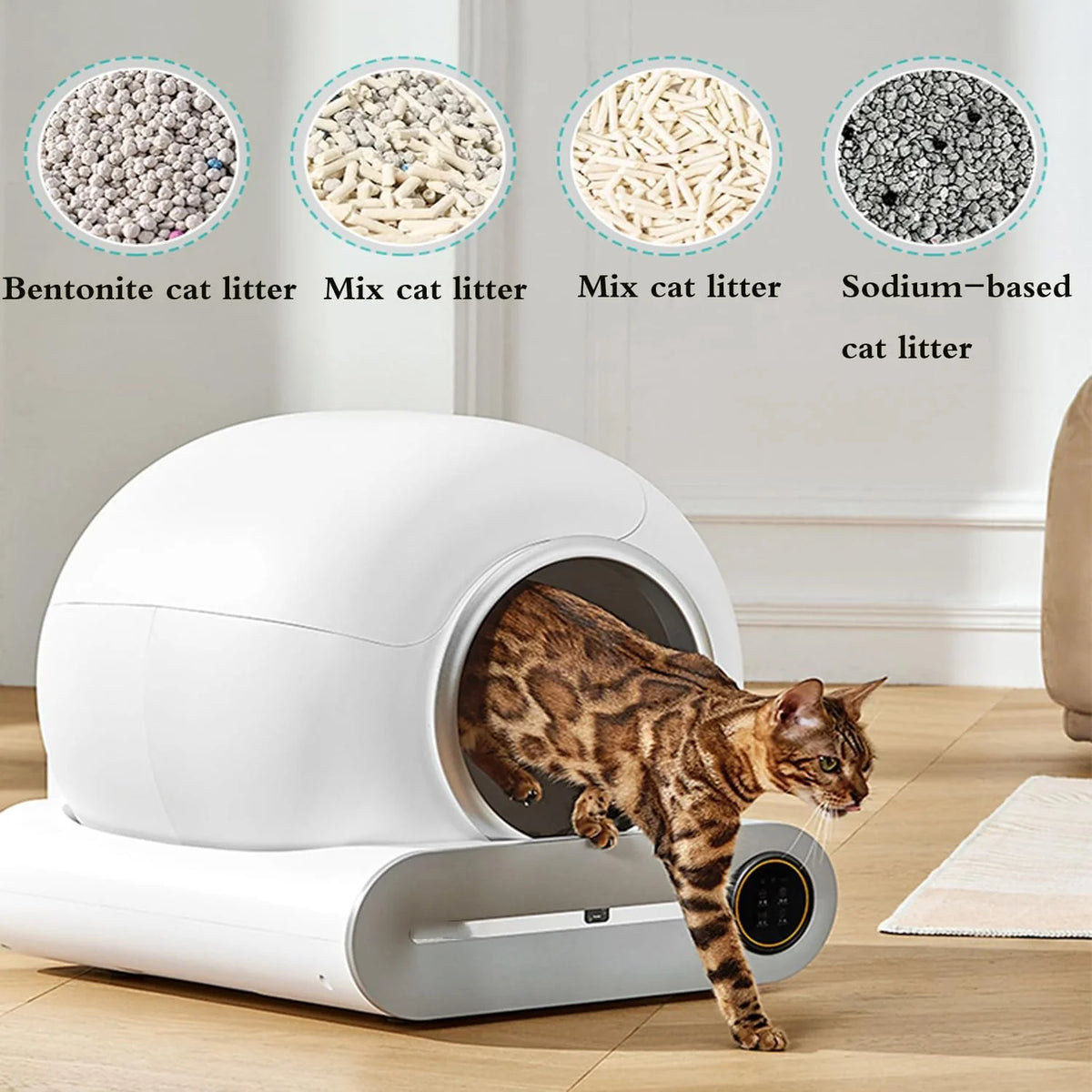 Self-Cleaning Cat Litter Box, Smart Cat Litter Cleaning Robot with APP Control, Automatic Cat Litter Box, Secure Alert/Health Monitor/Ionic Deodorizer/for Multiple Cats Updated - image 16