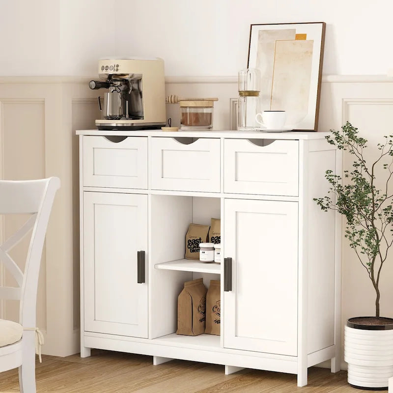 Roomfitters Morden Buffet Sideboard Cabinet with Doors and Drawers - Stylish Coffee Bar and Storage Solution - image 12