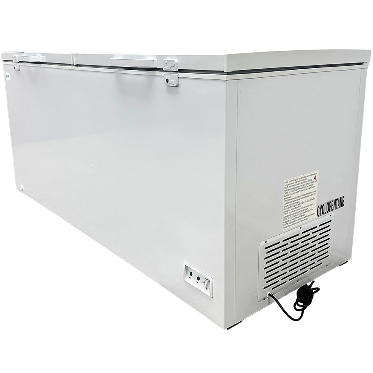 NSF 79 in. Solid Door Commercial Chest Freezer 30 Cu. Ft. Two Door Chest Freezer White - image 3