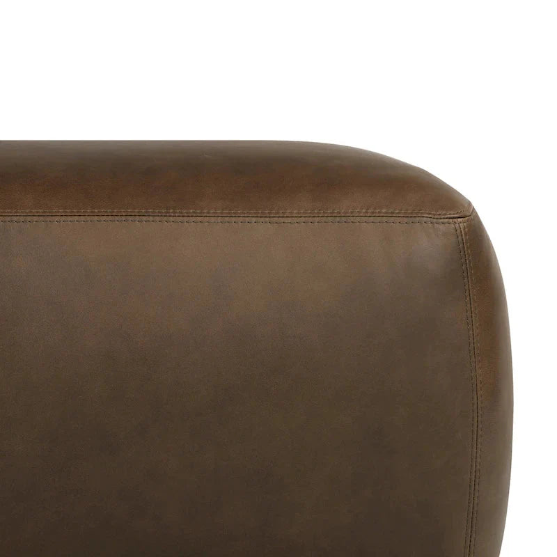Poly & Bark Denver Leather Ottoman - Authentic Full Grain Italian Leather - image 25