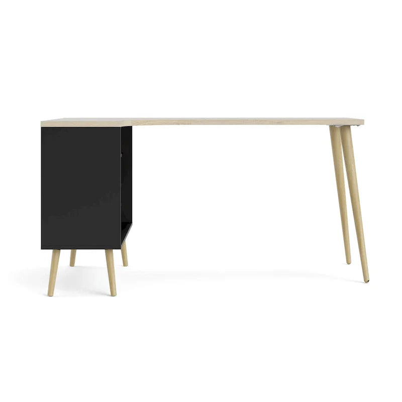 Carson Carrington Kristiansund L-Shaped Desk with 2 Drawers and 3 Shelves - image 2