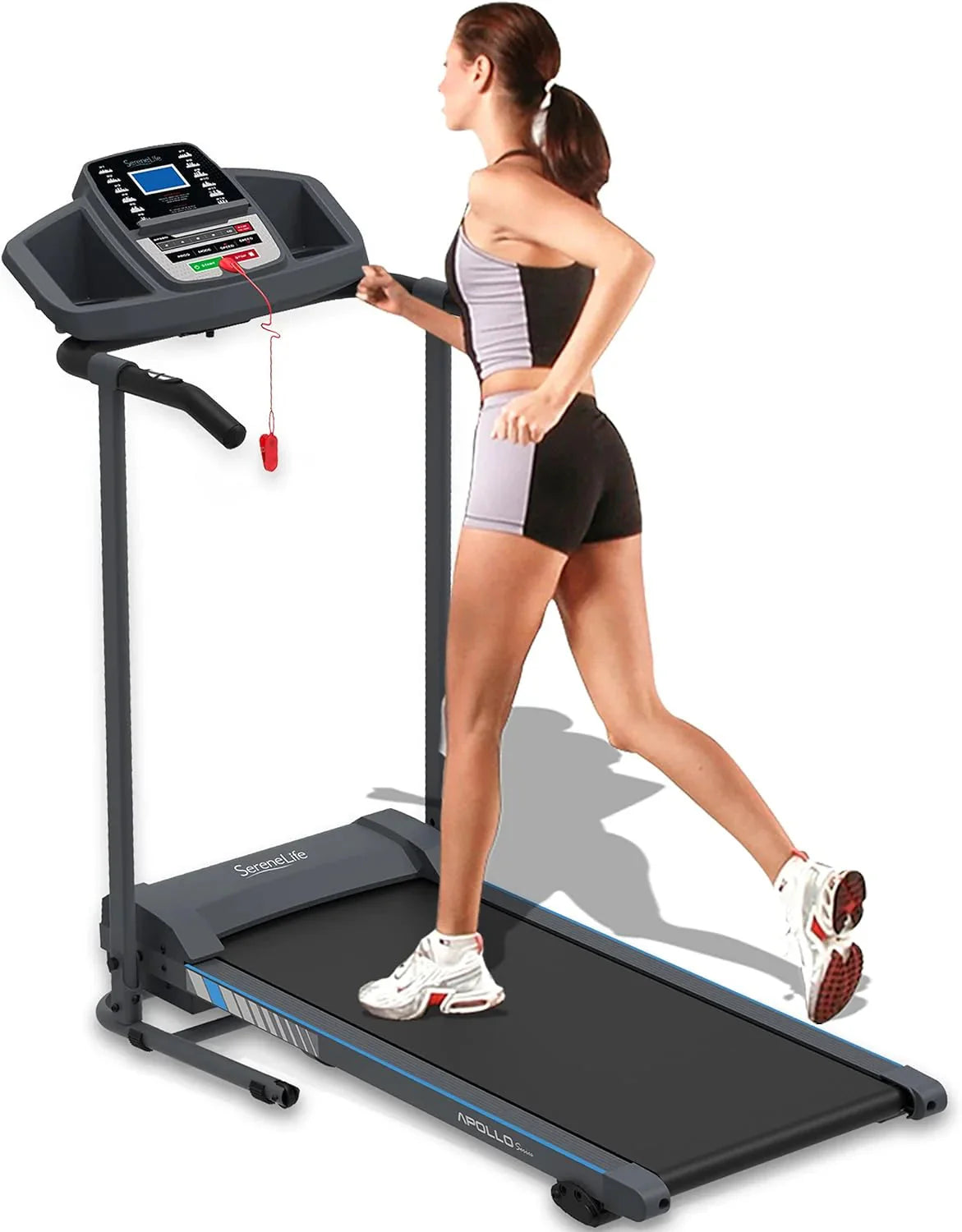 SereneLife Folding Treadmill - Foldable Home Fitness Equipment with LCD for Walking & Running - Cardio Exercise Machine - Preset and Adjustable Programs - Bluetooth Connectivity - image 6