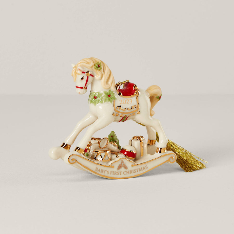 Lenox 2023 Baby's 1st Christmas Rocking Horse Ornament - image 1