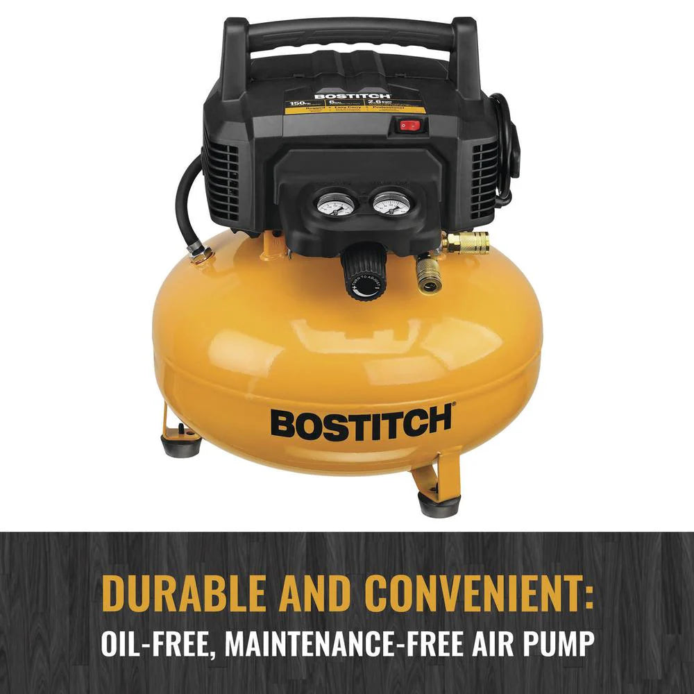 Bostitch? 6-Gallon 150 PSI Portable Electric Air Compressor with 2-Tool Combo Kit - image 5