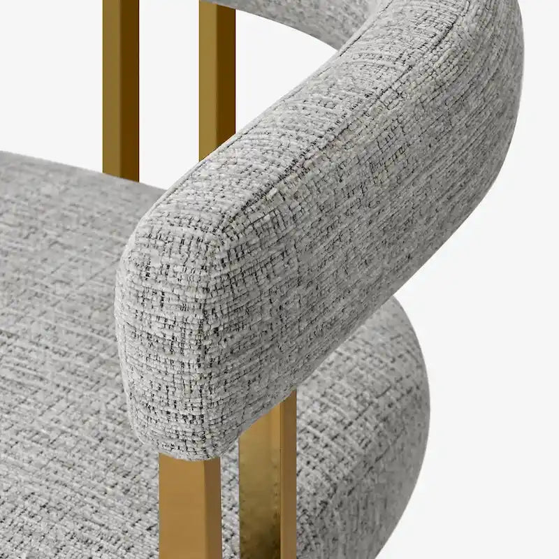 Set of 2 Chenille Upholstered Armchairs - image 37