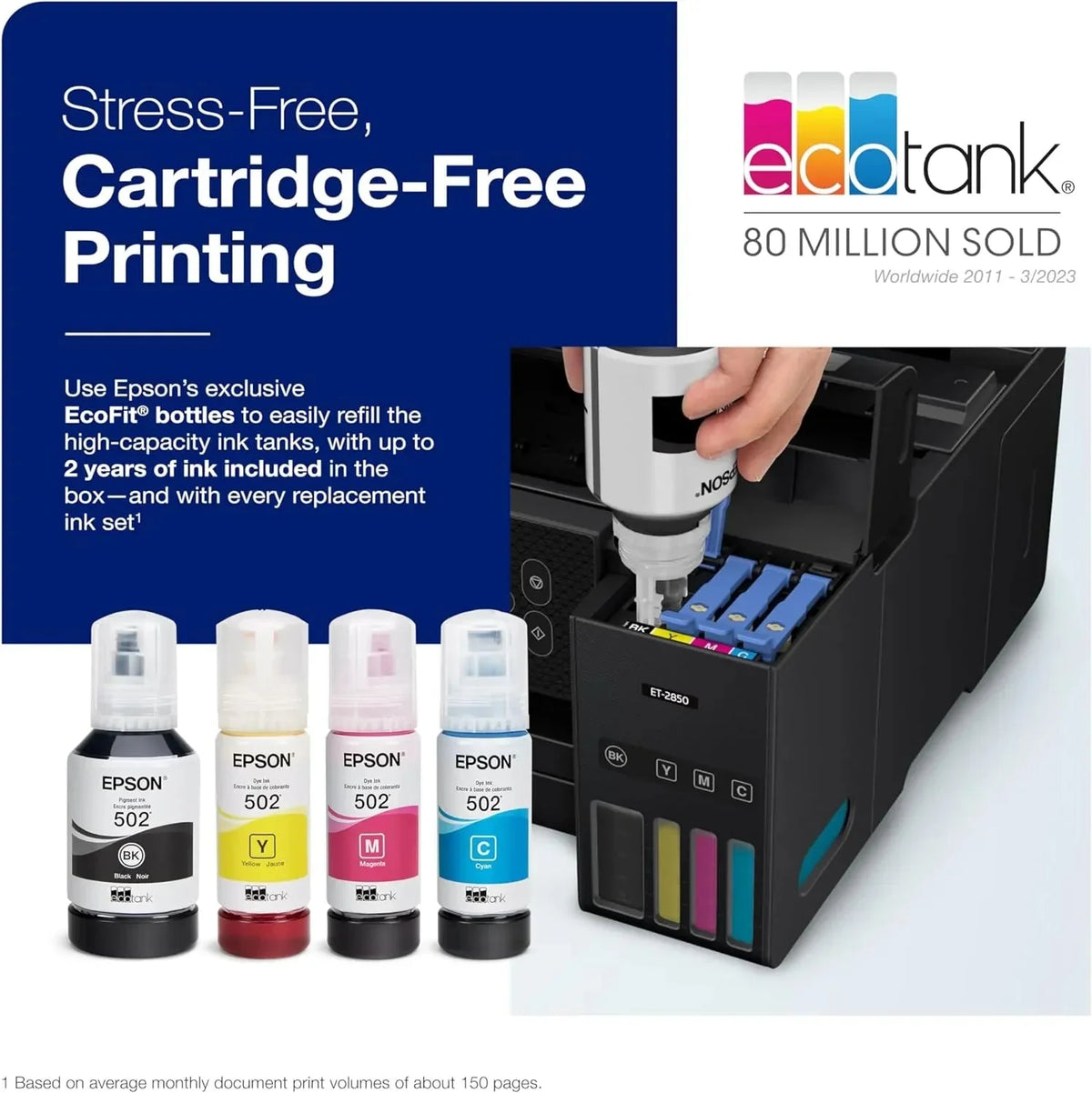 ET 4800 Wireless All in One Cartridge Free Supertank Printer with Scanner, Copier, Fax, ADF and Ethernet – Ideal for Your Home Office, White - image 5