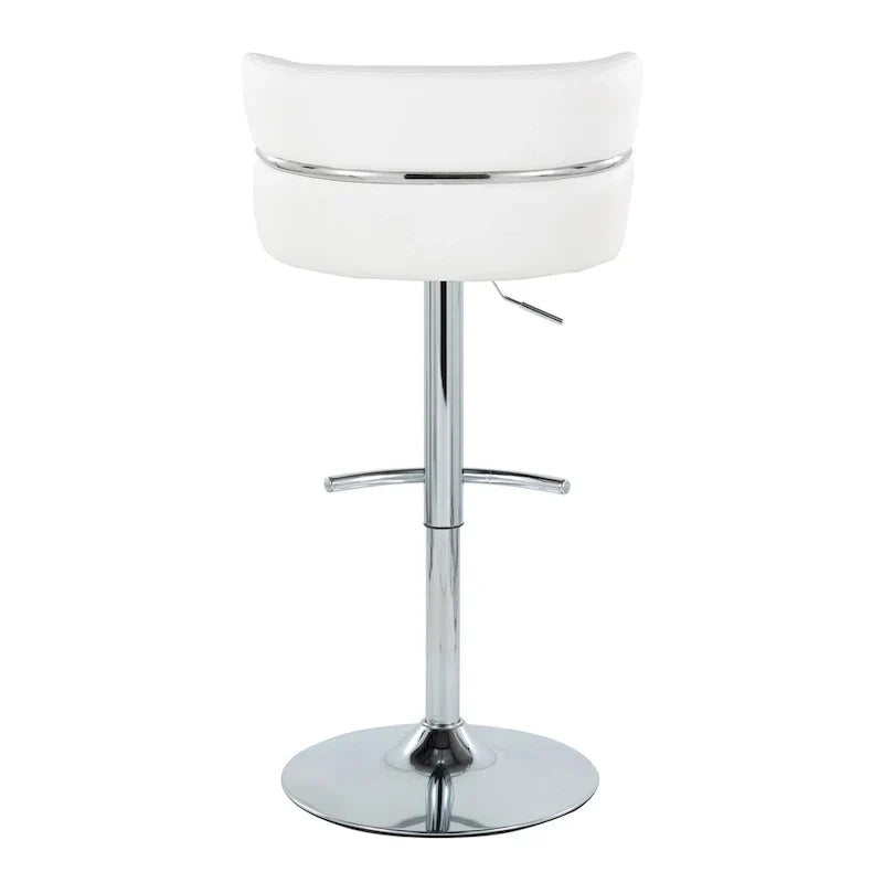 Set of 2 Silver Orchid Lena Adjustable Bar Stools with Rounded T Footrest - image 29