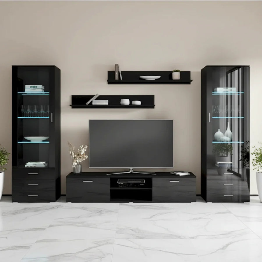 Contemporary Wall Unit Entertainment Center - image 1