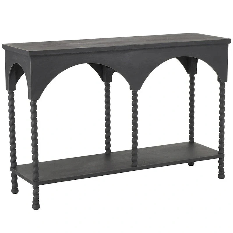 Console Table with Shelf and Arched Design - image 1