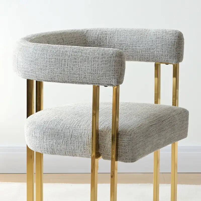Set of 2 Chenille Upholstered Armchairs - image 34
