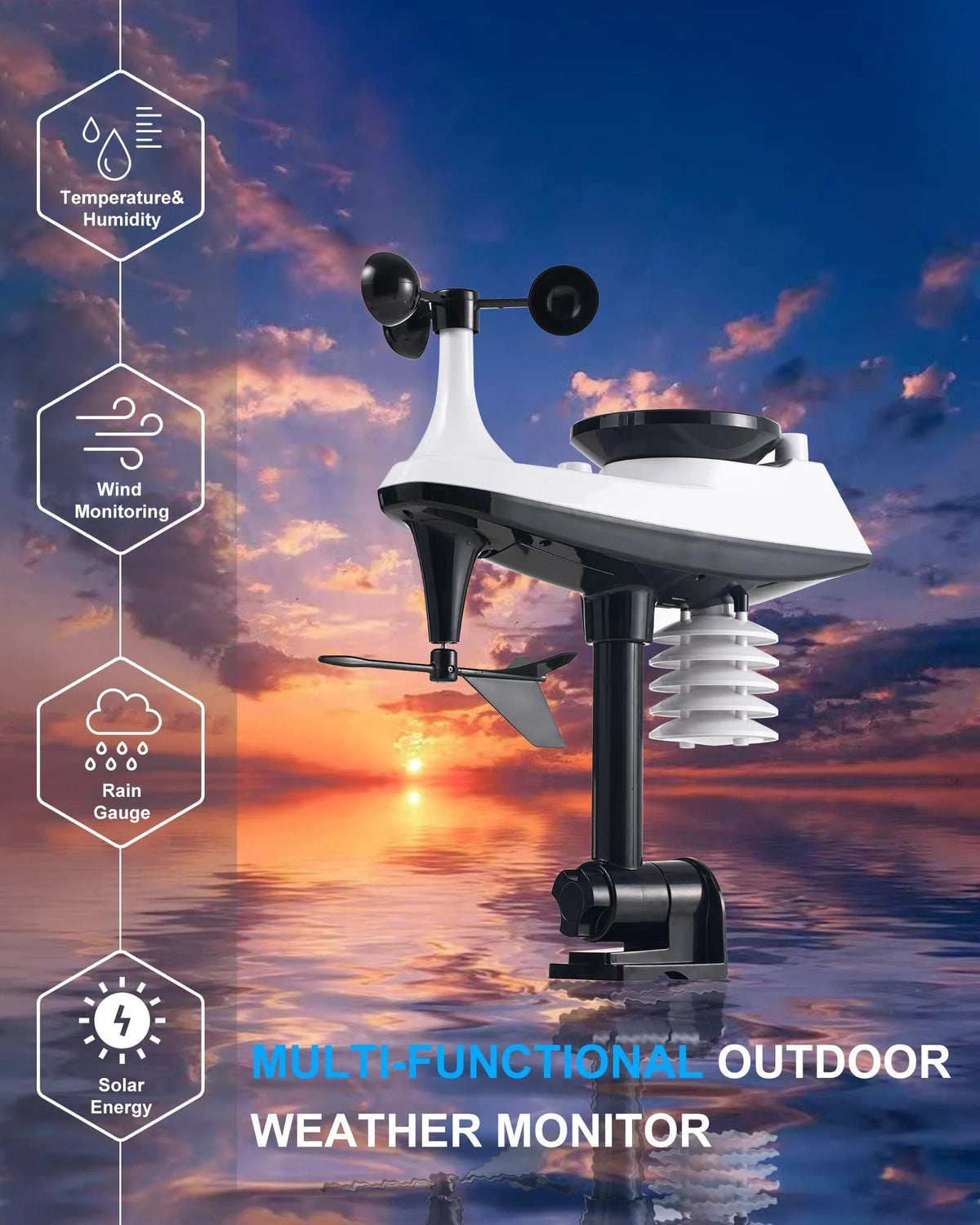 Professional Weather Station Wireless Indoor Outdoor Thermometer - image 6