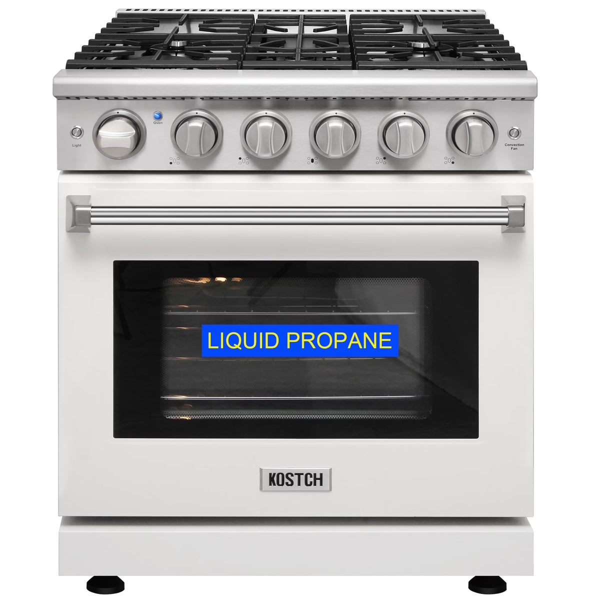 KOSTCH 30-in 5 burners 4.55-cu ft Convection Oven Freestanding Liquid Propane Gas Range ( Stainless steel ) - image 3