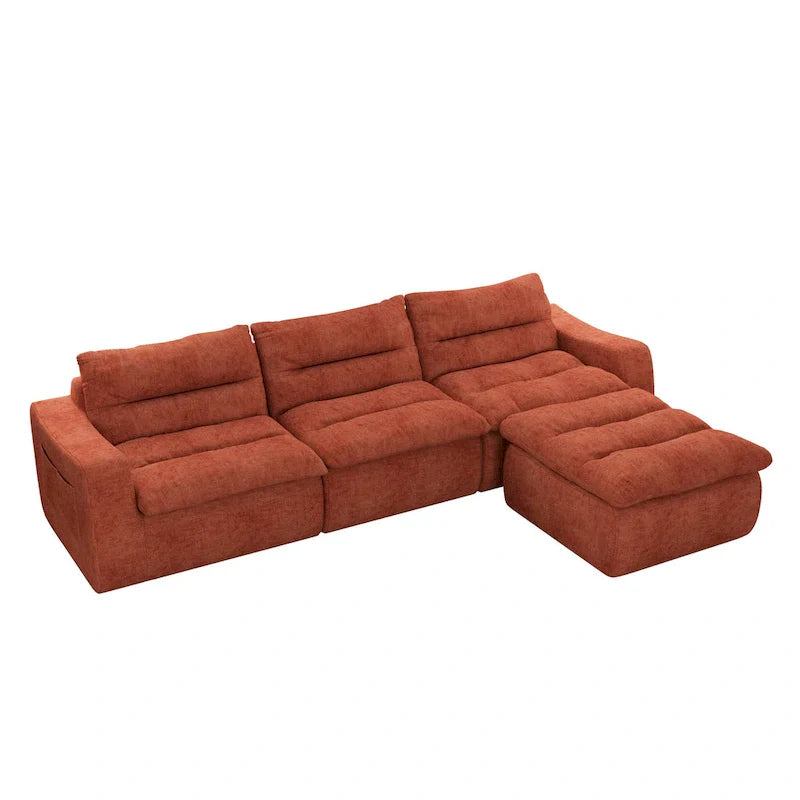 116.26 Modular Foam L-Shaped Sofa - Versatile Free Combination, No Assembly Required & Ergonomic Support (Available in 4 or 6-Seater) - image 3