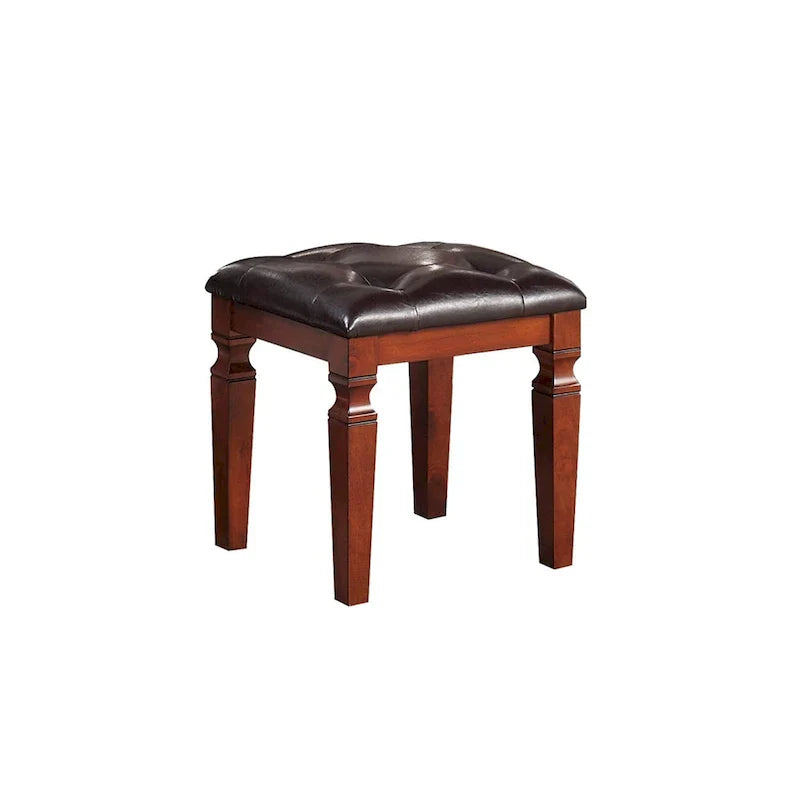 Fabric and Wood Vanity Set with Matching Stool - image 10
