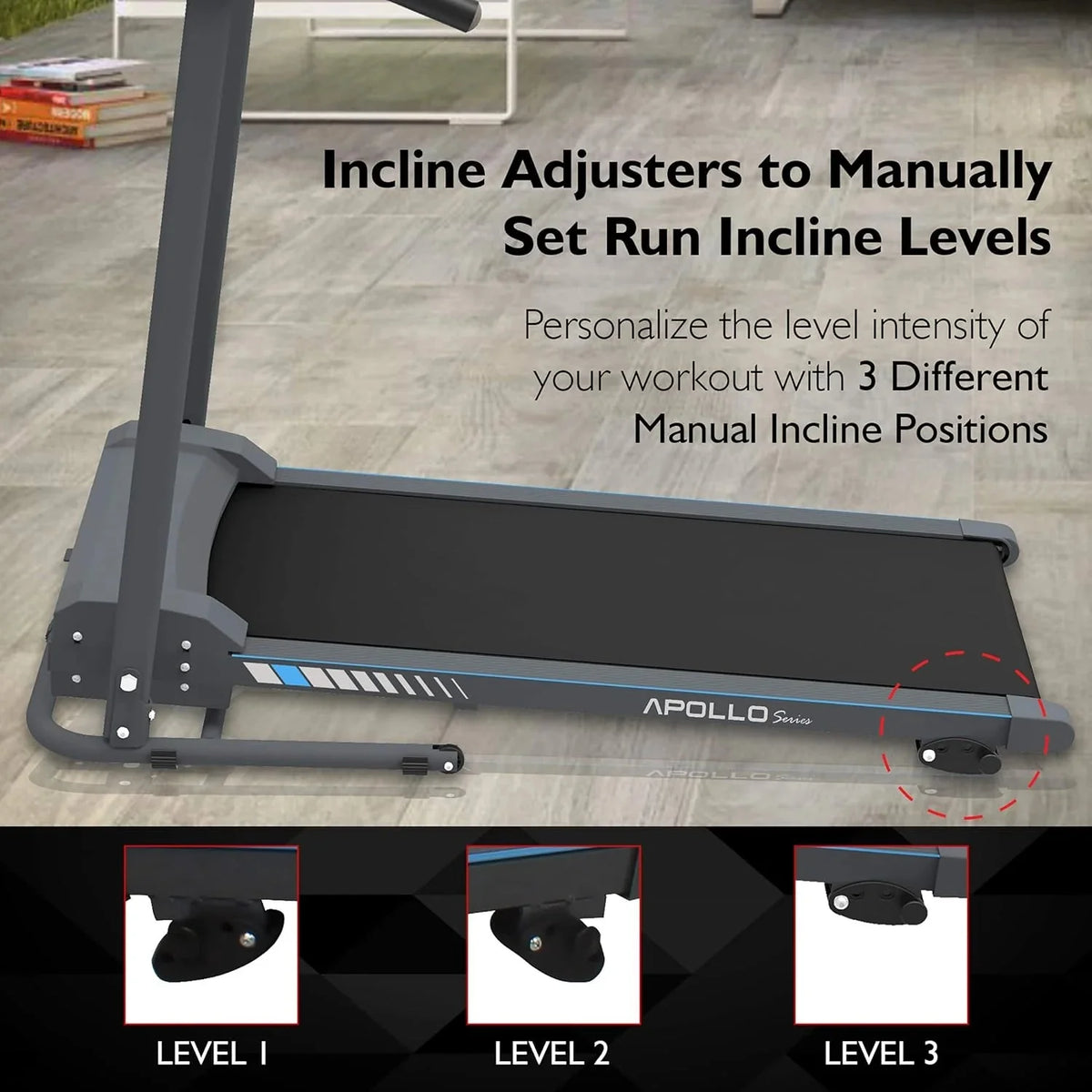 SereneLife Folding Treadmill - Foldable Home Fitness Equipment with LCD for Walking & Running - Cardio Exercise Machine - Preset and Adjustable Programs - Bluetooth Connectivity - image 21