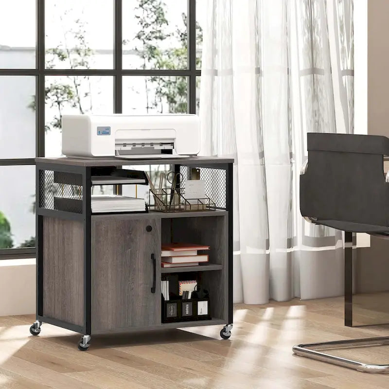 Costway Mobile File Cabinet with Charging Station & Cable - Learn More - image 16