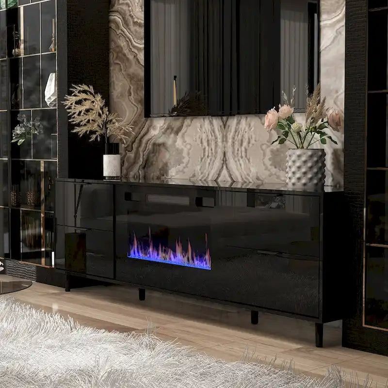 Remote-Controlled Electric Fireplace TV Stand Entertainment Center - image 6