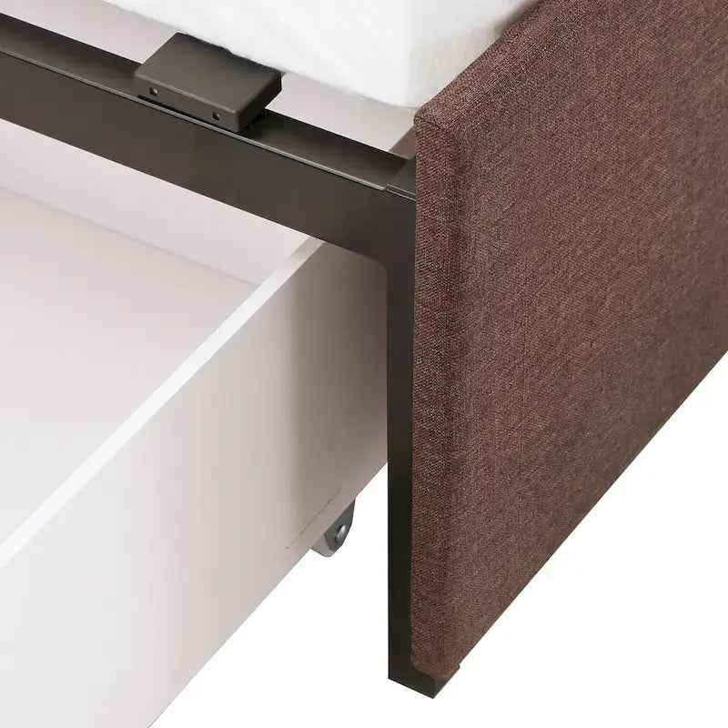 iNSPIRE Q Classic Arlert Tufted Linen Headboard Storage Platform Bed - image 8