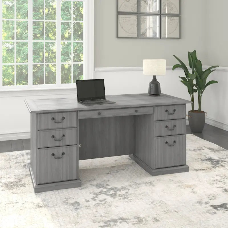 Saratoga Executive Desk with Drawers and Storage by Bush Furniture - image 4