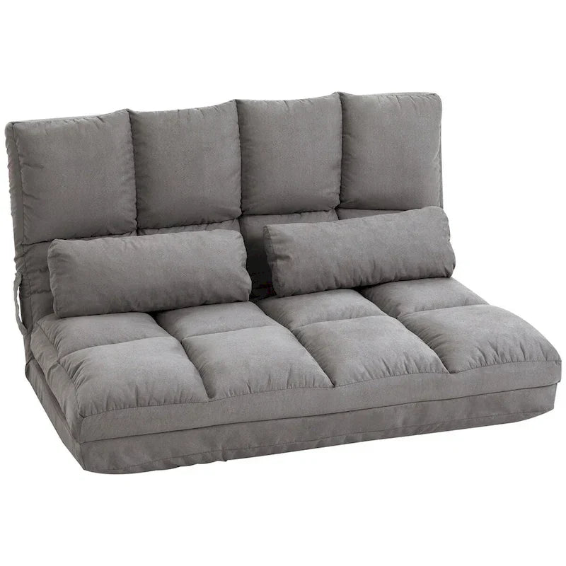 Versatile Floor Sofa Chair with 2 Cushions and Adjustable Backrest - image 3