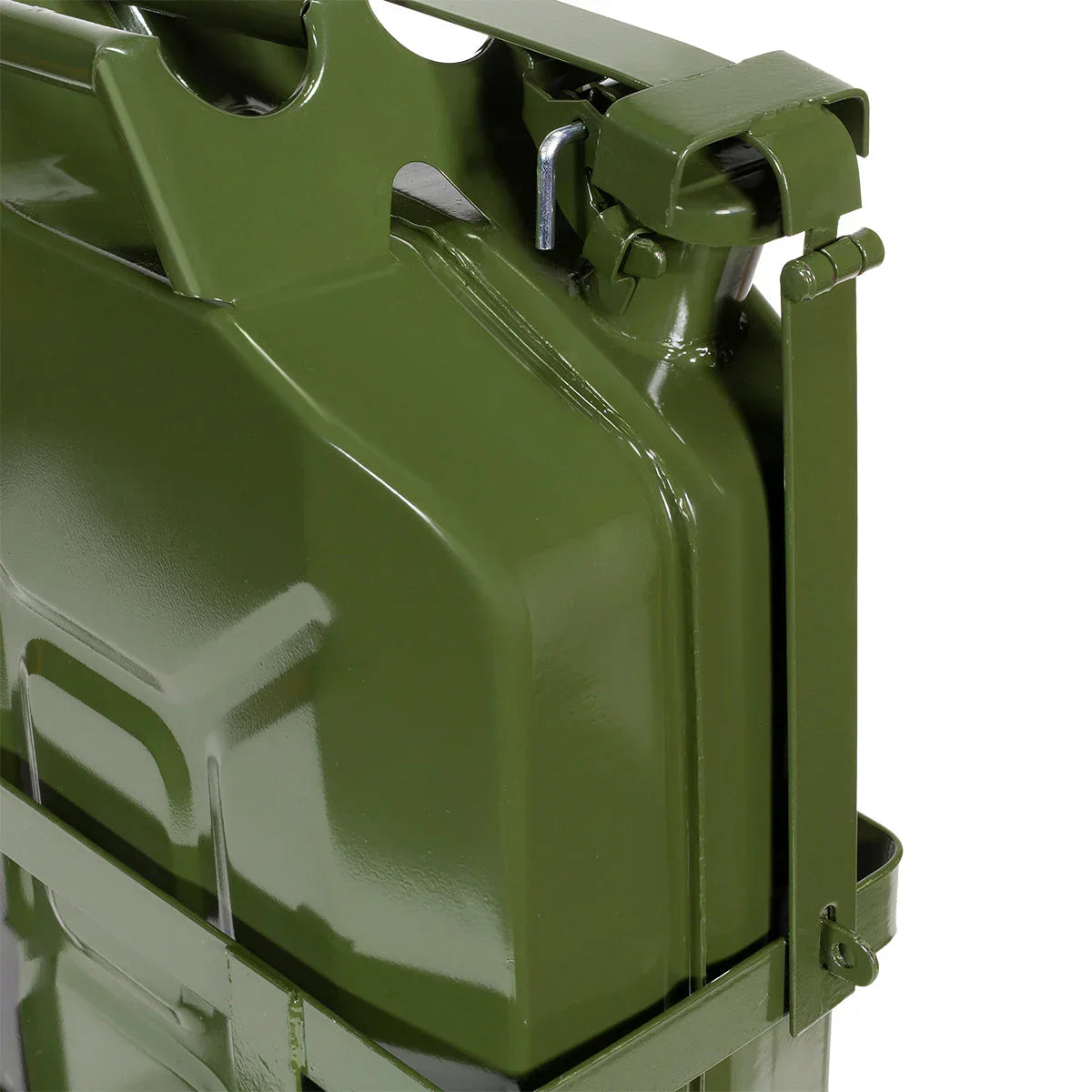 Gallon 20L Jerry Can Gas Diesel Fuel Steel Tank Green Holder mount - image 6