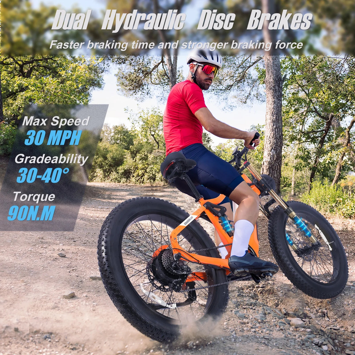 Electric Bike for Adults 26'', 1000W E - Mountain Bike 48V 30/20ah UL2849 Removable Battery, Fat Tire Ebike up to - image 20