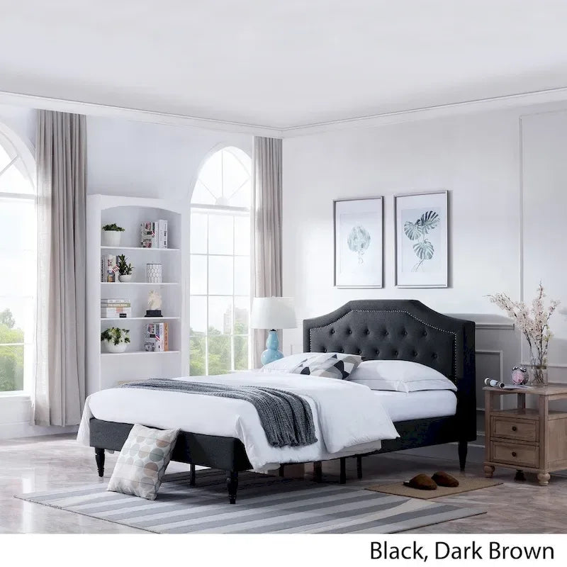 Christopher Knight Home Elinor Queen Upholstered Platform Bed - image 3