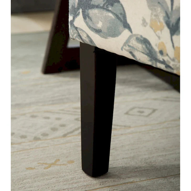 Blue Leaves 29.13 Upholstered Accent Chair featuring Wooden Legs - image 9