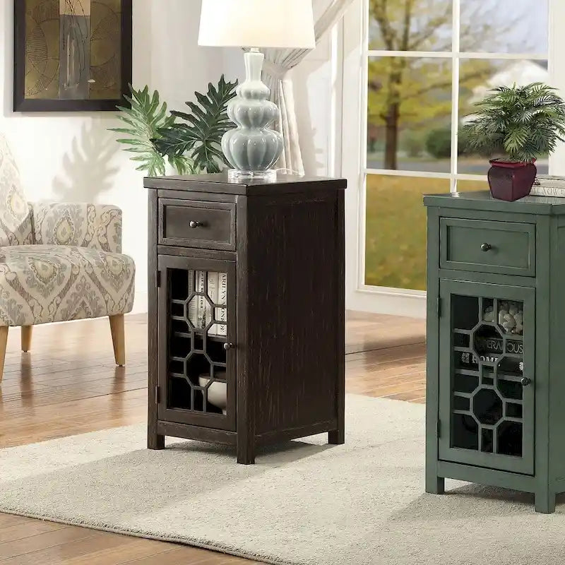 Emma 18-Inch Transitional Solid Wood Side Table with 1 Drawer by Furniture of America - image 4