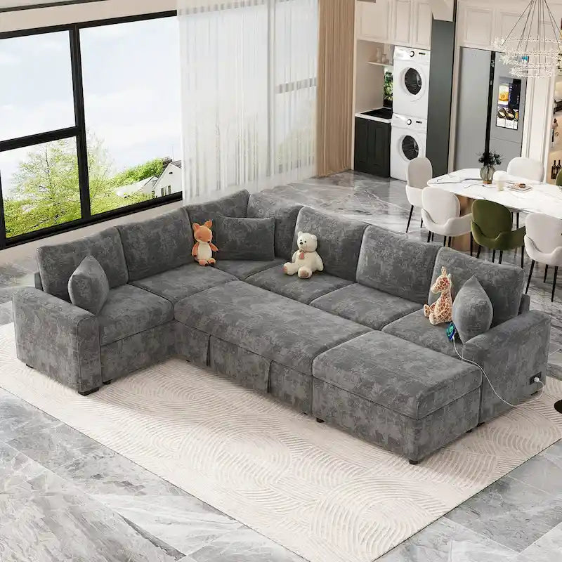 Sectional Sofa Pull-out Sofa Bed Sleeper - image 12