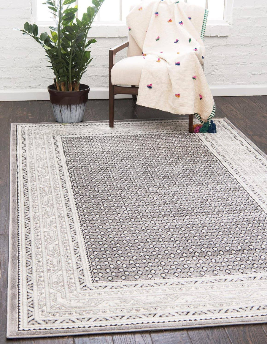 Tribeca 8x11 Gray Southwestern, Geometric, Rustic Area Rug - image 1