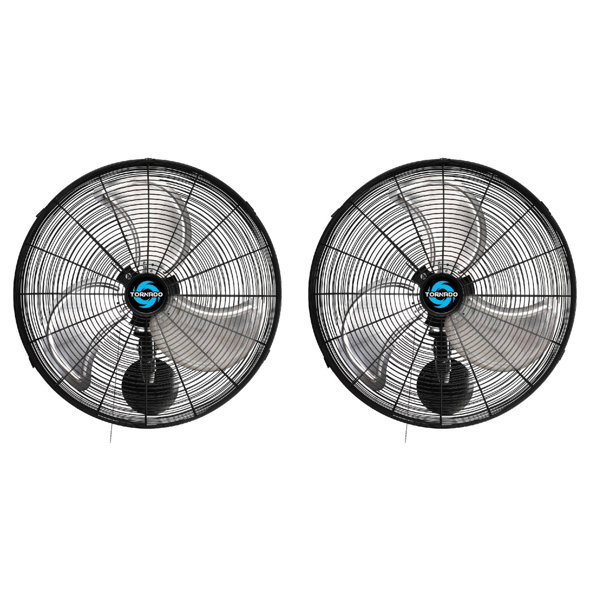 Tornado 2 Pack 16 inch Pro Series Oscillating Wall Mount Fan -High Velocity Heavy Duty Metal Wall Mount Fan for Industrial, Commercial, Residential, A - image 1