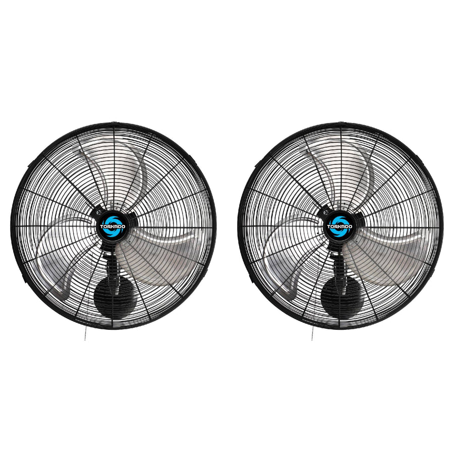 Tornado 2 Pack 16 inch Pro Series Oscillating Wall Mount Fan -High Velocity Heavy Duty Metal Wall Mount Fan for Industrial, Commercial, Residential, A - image 1