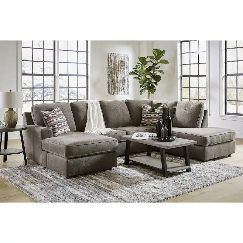 Signature Design by Ashley O'Phannon Putty 2-Piece Sectional Sofa with Chaise - Dimensions: 125W x 86D x 38H - image 3