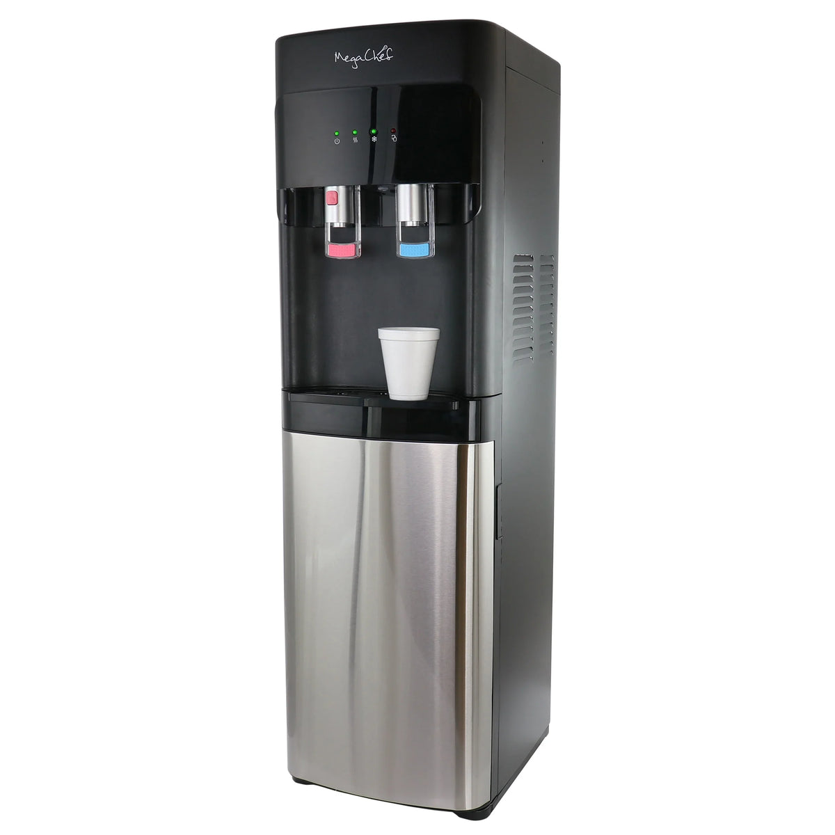 MegaChef Stainless Steel Bottom Load Hot and Cold Water Dispenser 5 Gallon Water Cooler - image 2