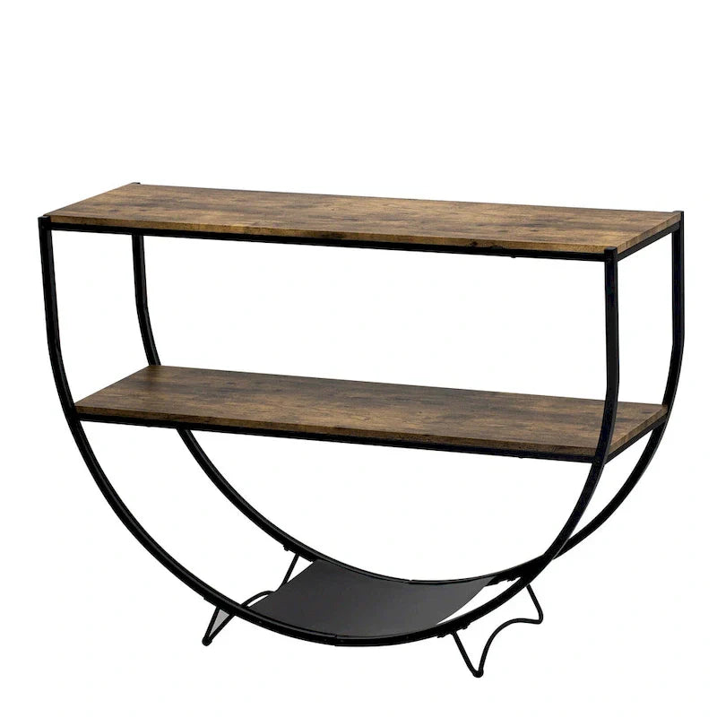Merax Rustic Industrial Demilune Console Table - image 4