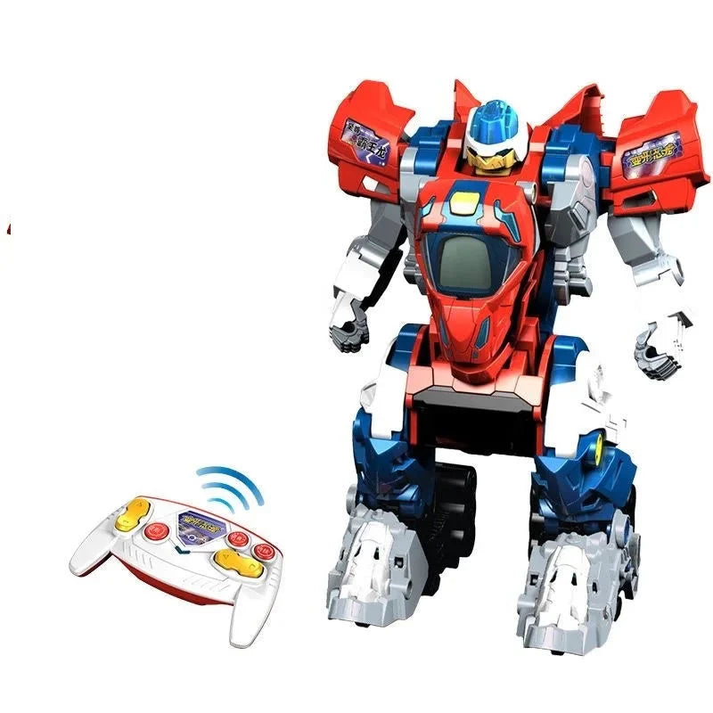 One-key Deformation Dinosaur Robot With Sound and Llight Music Dinosaur knowledge Remote Control Dinosaur RC Robot Toy Children - image 4