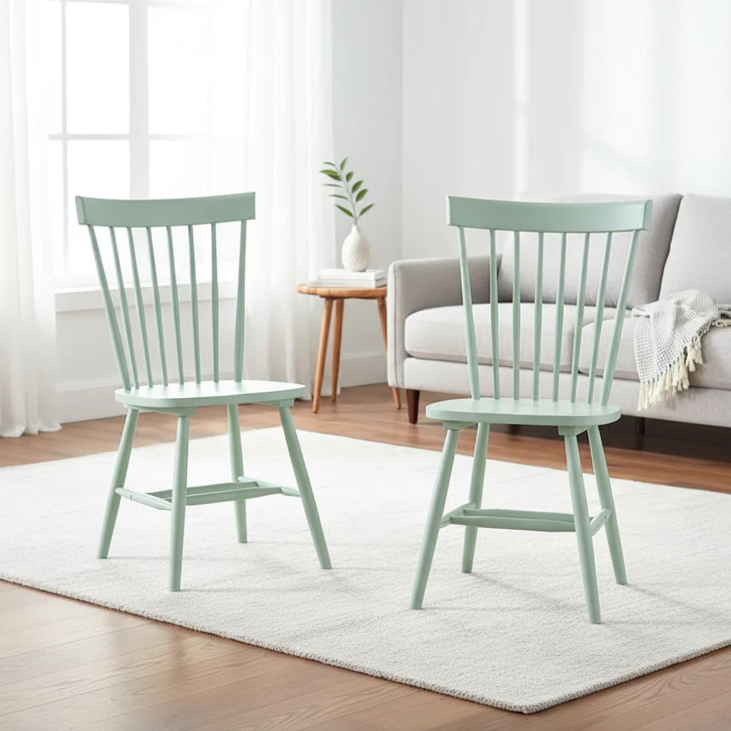 Set of 2 Venice Solid Wood Spindle Dining Chairs by Simple Living - image 7