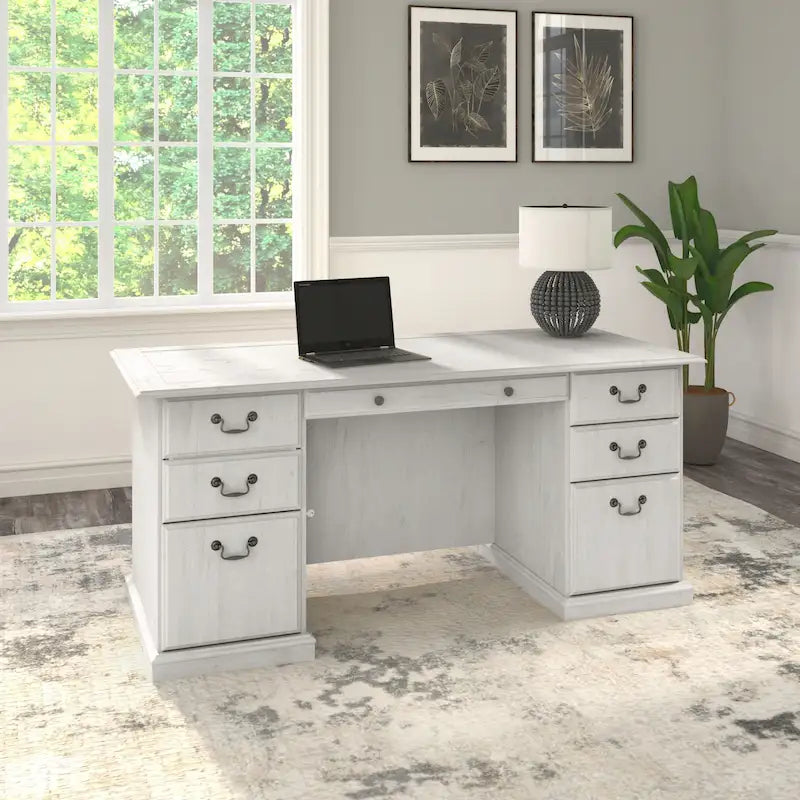 Saratoga Executive Desk with Drawers and Storage by Bush Furniture - image 6