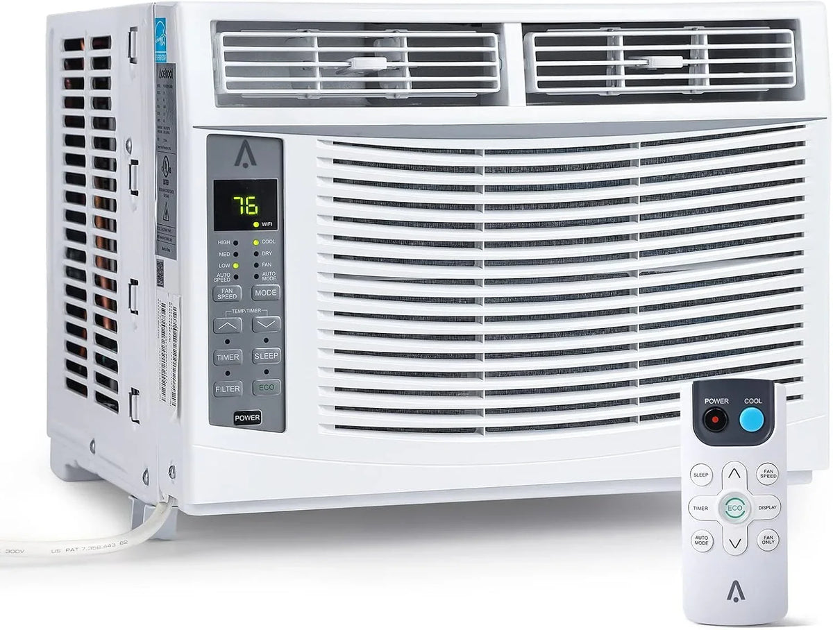 Smart 6000 BTU Window Air Conditioner with WiFi, Window AC Unit with Remote - image 1