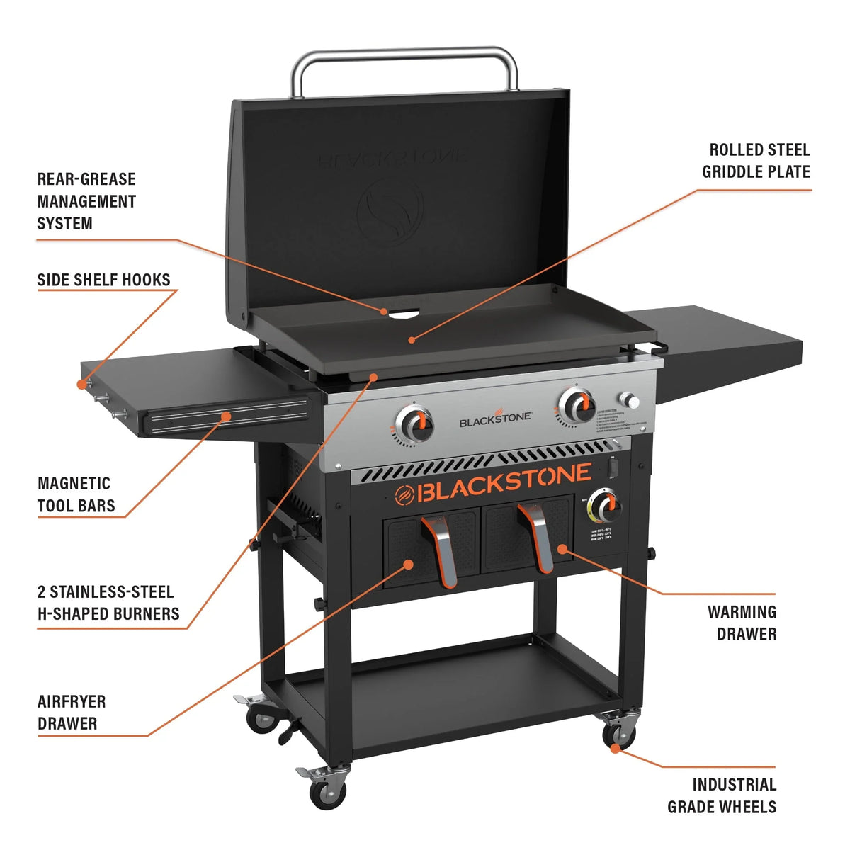 Blackstone 2-Burner 28" Griddle with Air Fryer Combo - image 5