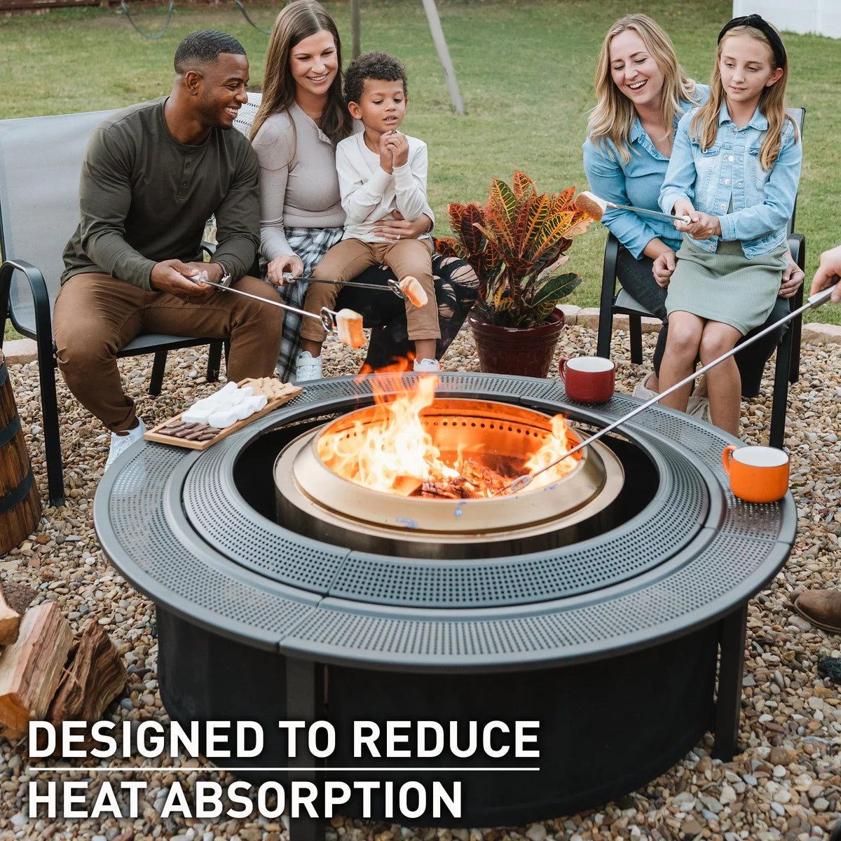 Solo Stove Fire Pit Surround Tabletop, Small Elevation for Ranger and Bonfire Wood Burning Outdoor Fire Pit, Powder - image 8