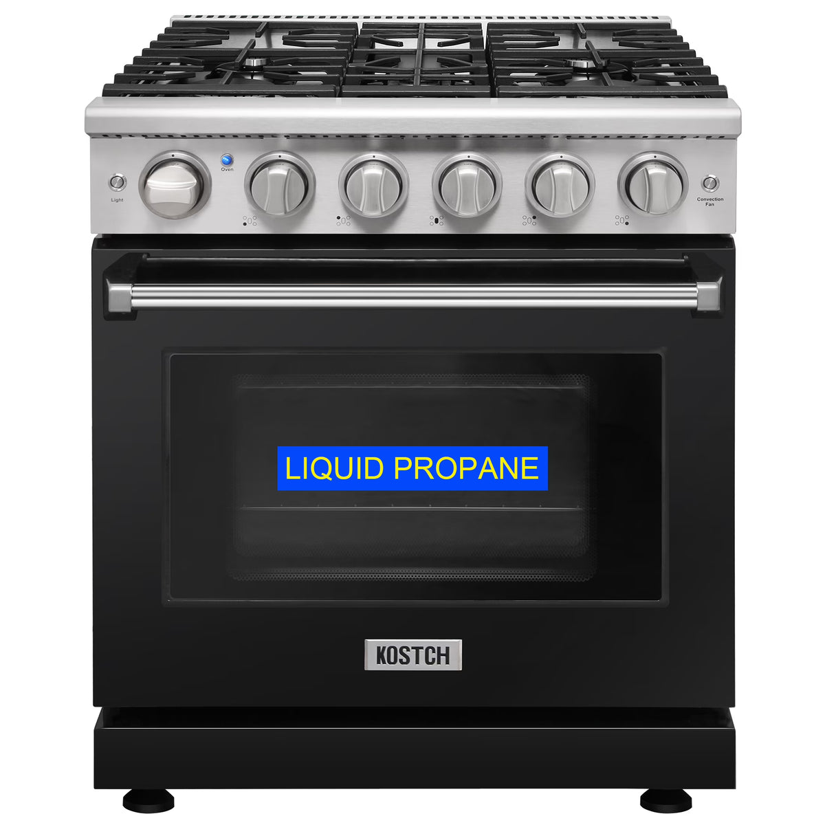 KOSTCH 30-in 5 burners 4.55-cu ft Convection Oven Freestanding Liquid Propane Gas Range ( Stainless steel ) - image 7