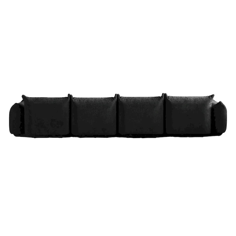 U-Shaped Chenille Fabric Sectional Sofa for 4 with 2 Matching Ottomans - image 7
