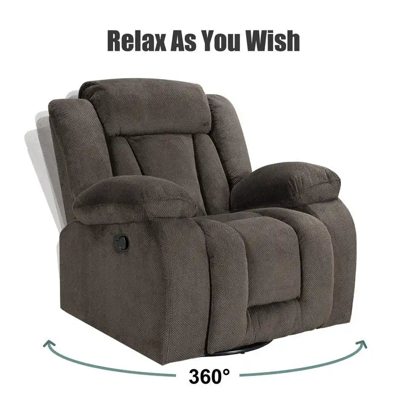 Upholstered Recliner with Rocking and Swiveling Features - image 15