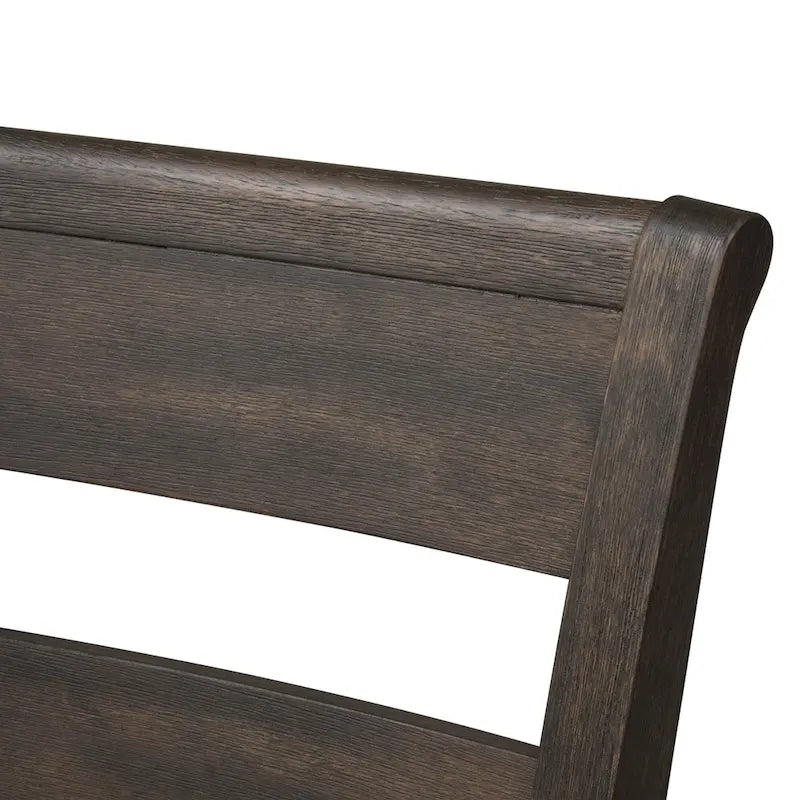 7-Piece Trestle Table Set with Double Bridge in Dark Chestnut - image 12