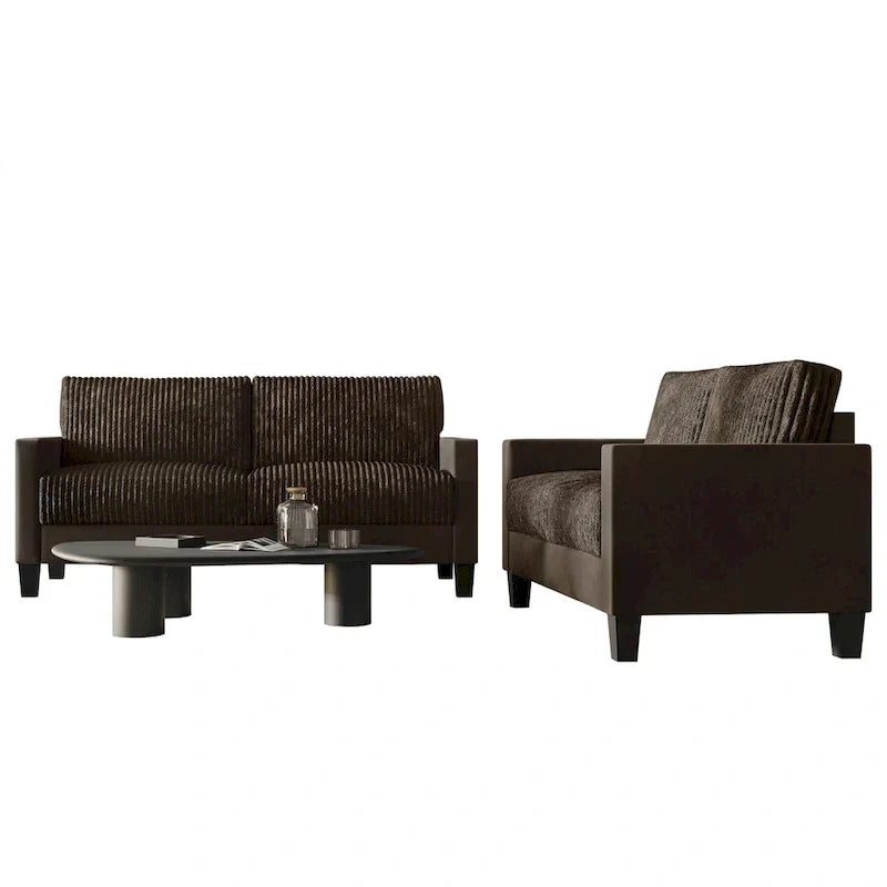 CraftPorch Velvet Upholstered Mid-Century Modern Corduroy 2-Piece Living Room Set - image 33